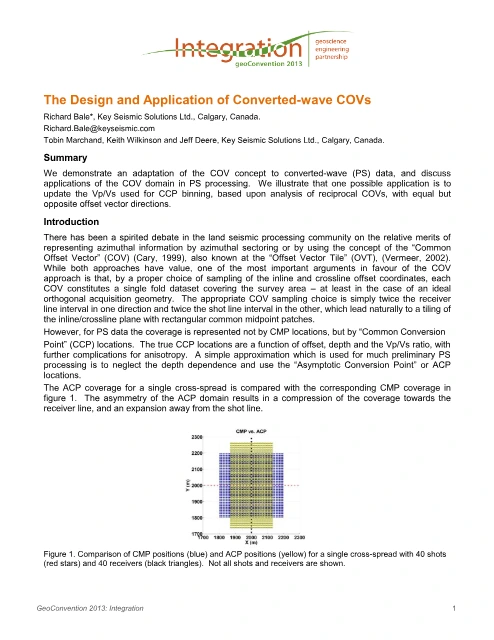 The Design and Application of Converted-Wave COVs PDF